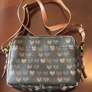 Fossil Piper Print Toaster Crossbody bag in Navy Print design